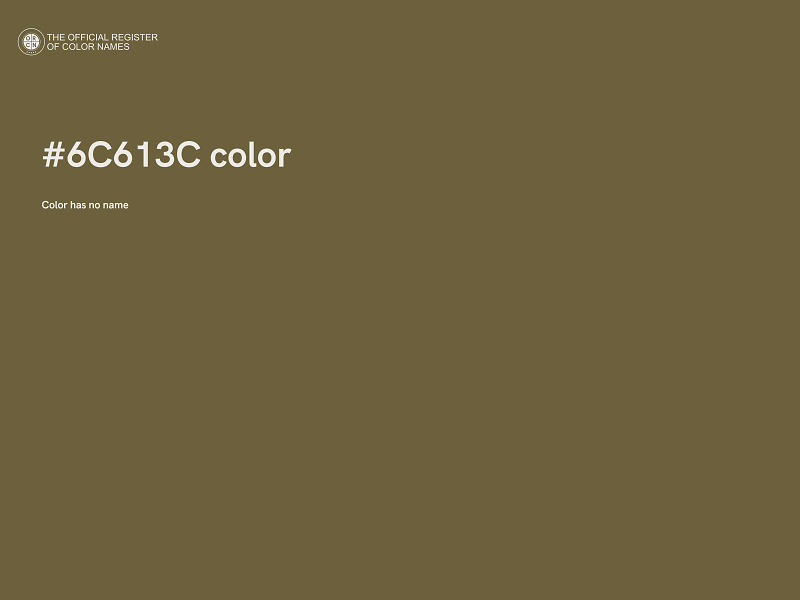 #6C613C color image