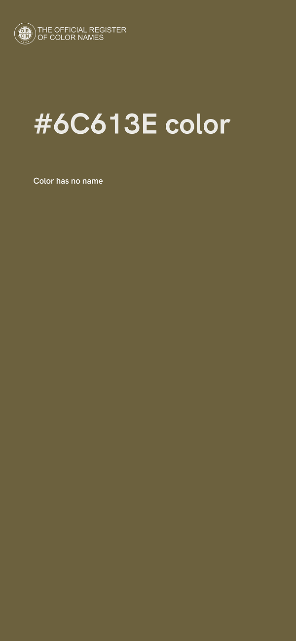 #6C613E color image