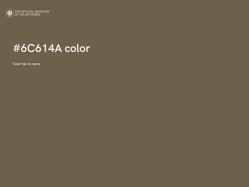 #6C614A color image