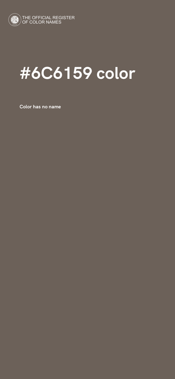 #6C6159 color image