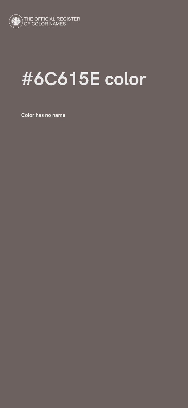 #6C615E color image
