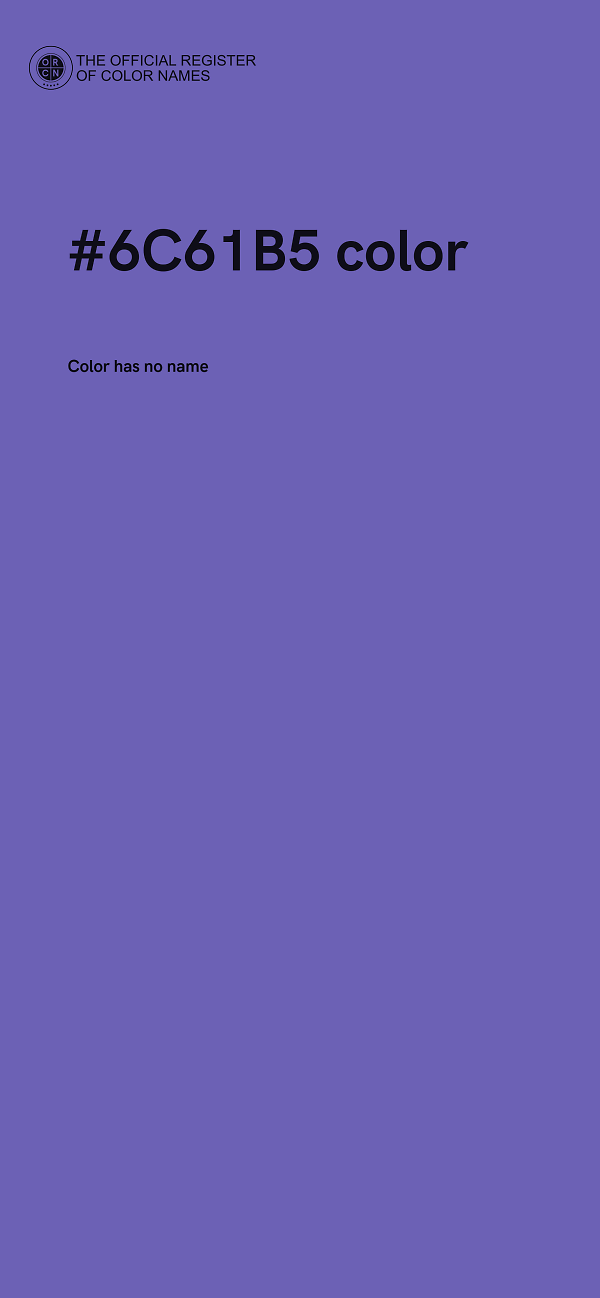 #6C61B5 color image