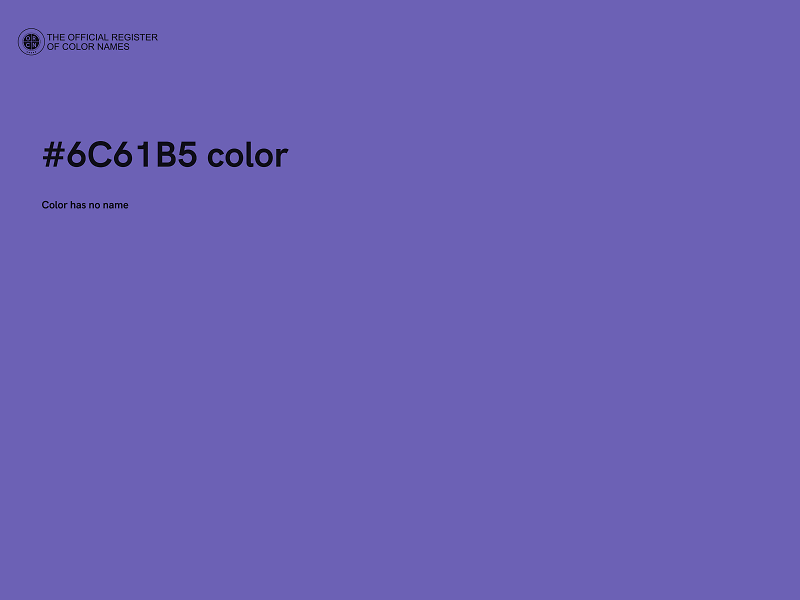 #6C61B5 color image