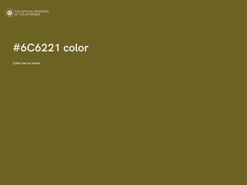 #6C6221 color image