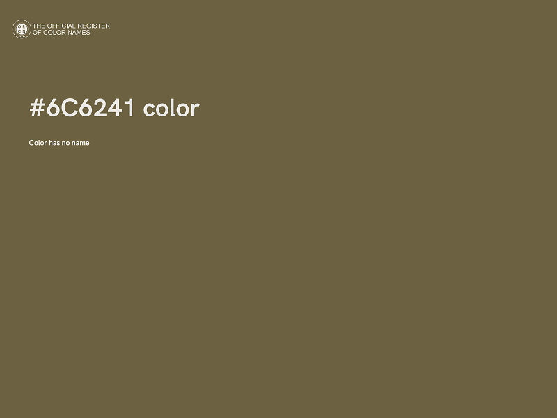 #6C6241 color image