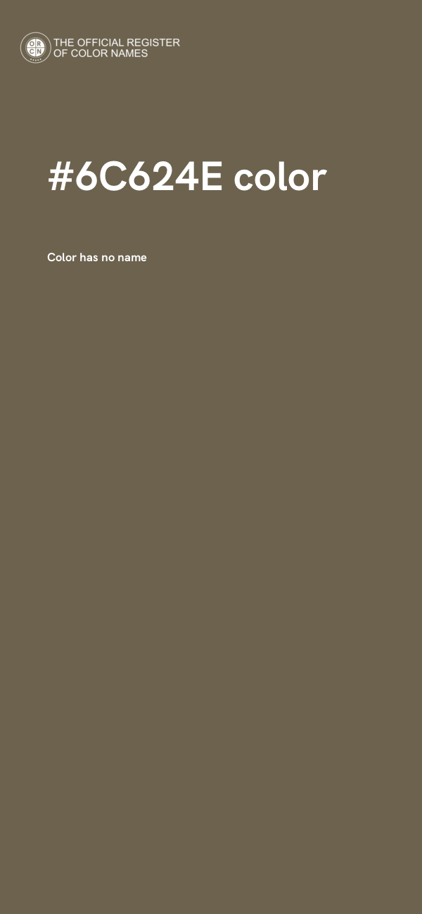 #6C624E color image