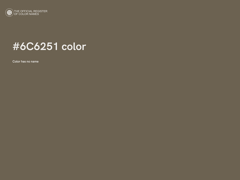 #6C6251 color image