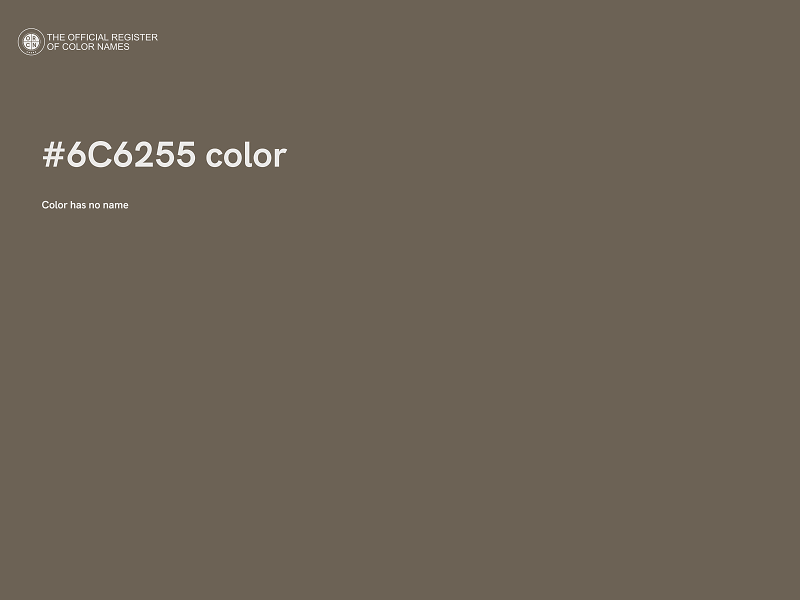 #6C6255 color image