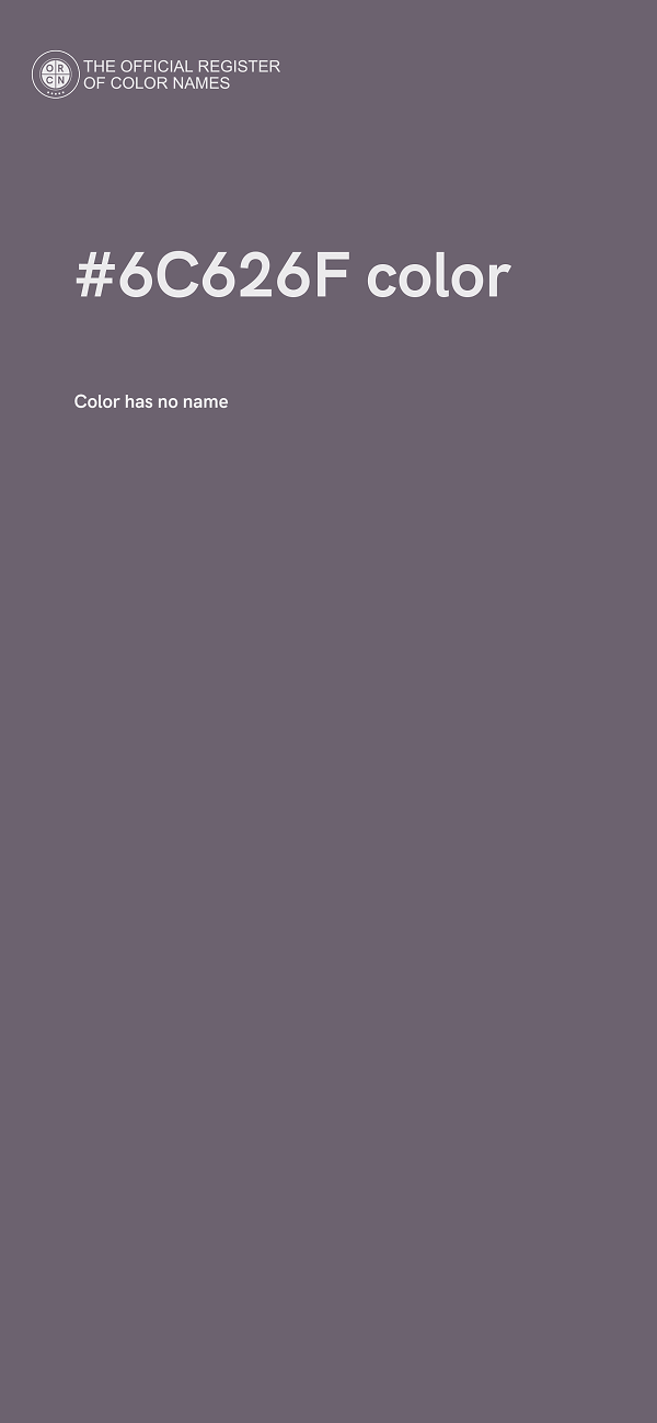 #6C626F color image