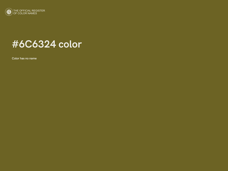 #6C6324 color image