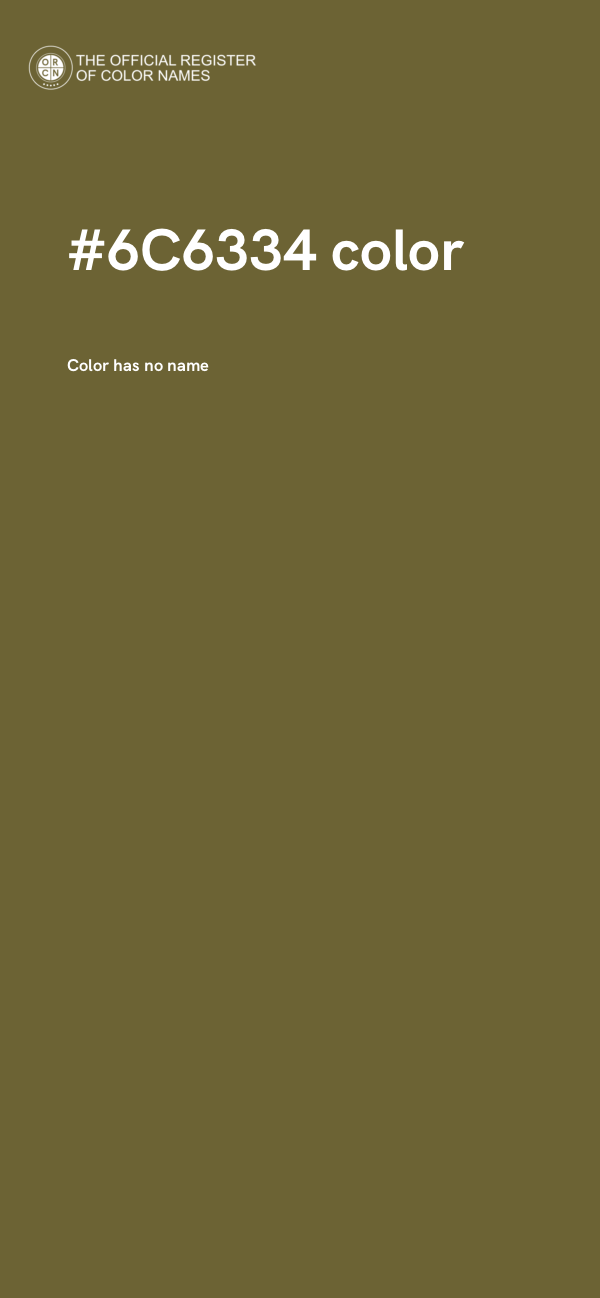 #6C6334 color image