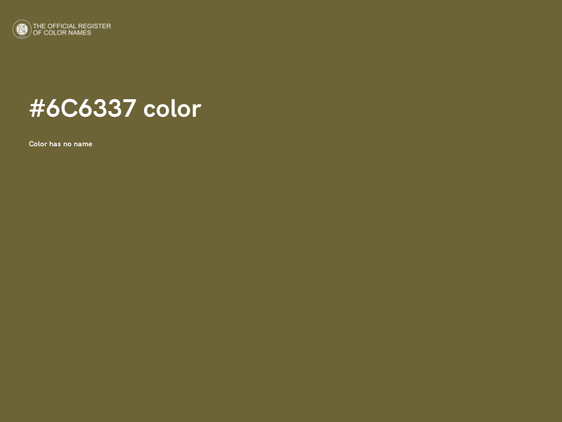 #6C6337 color image