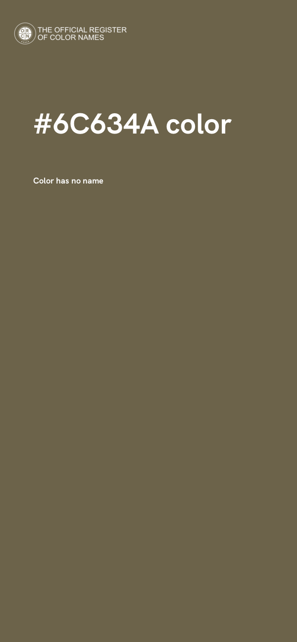 #6C634A color image
