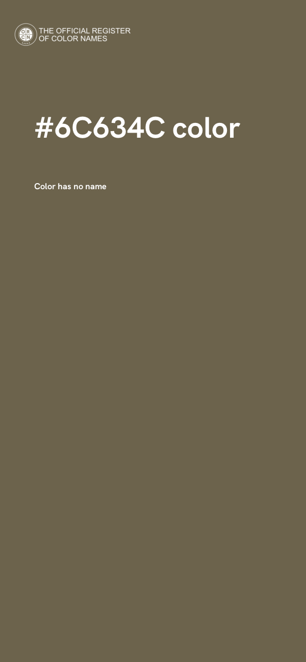 #6C634C color image