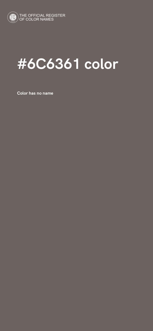 #6C6361 color image
