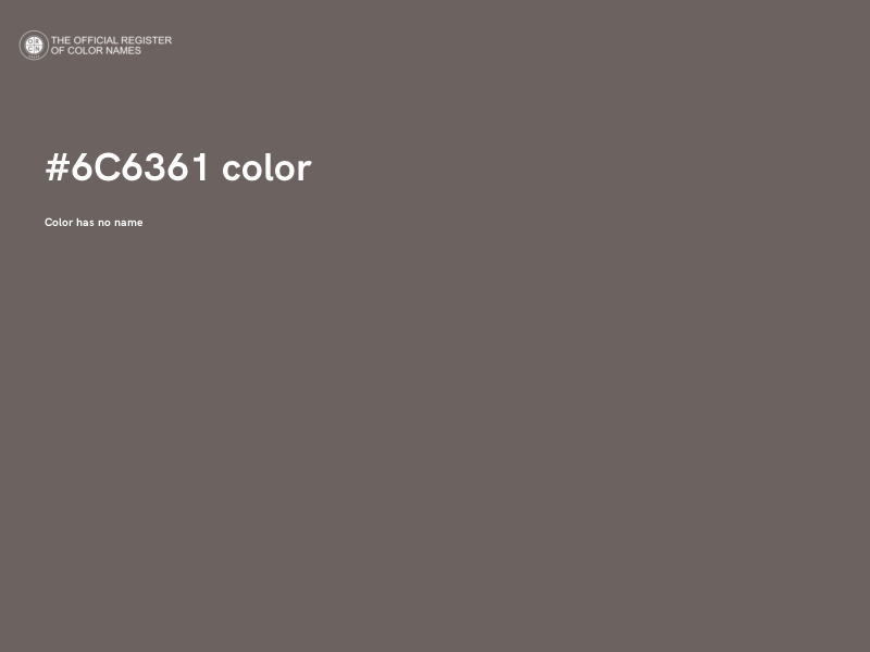 #6C6361 color image