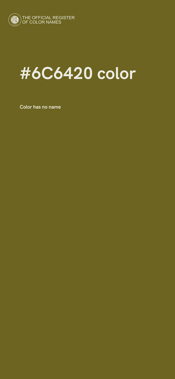#6C6420 color image