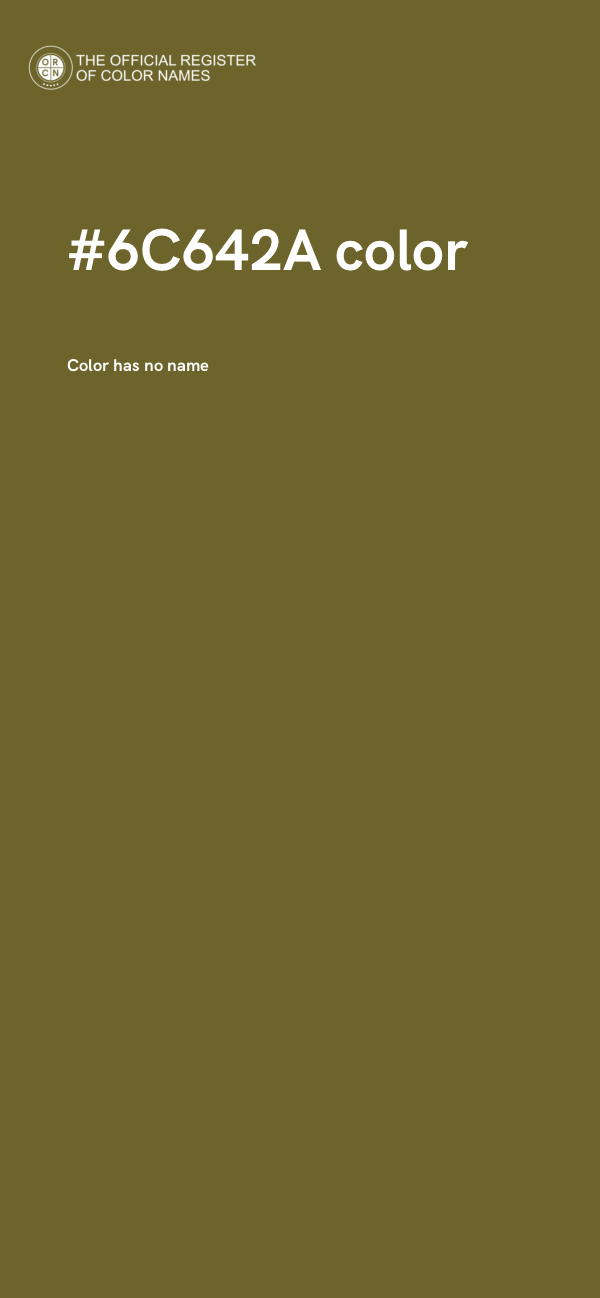#6C642A color image