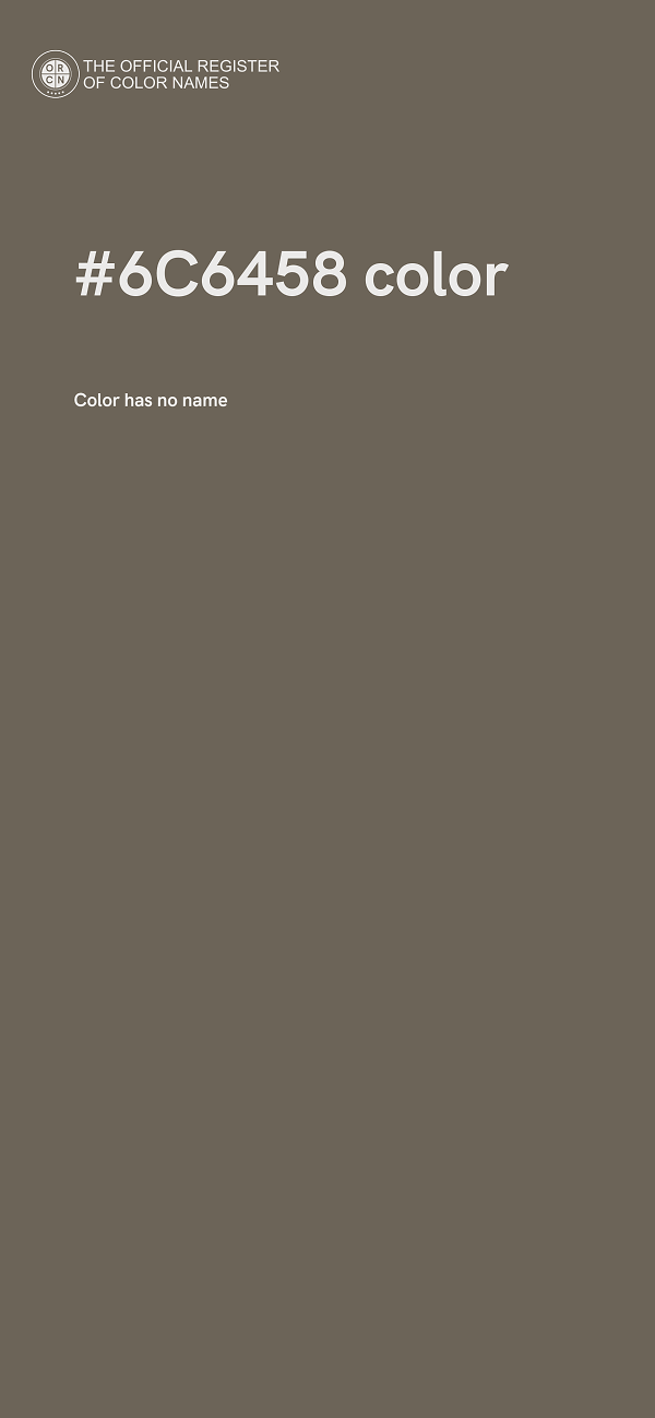 #6C6458 color image
