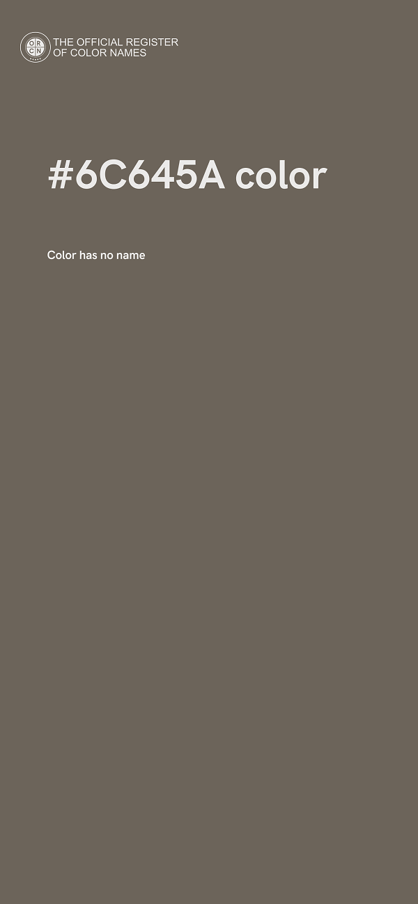 #6C645A color image