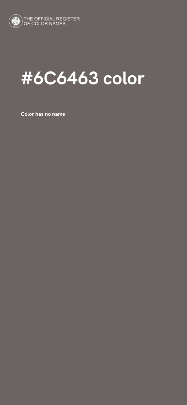 #6C6463 color image