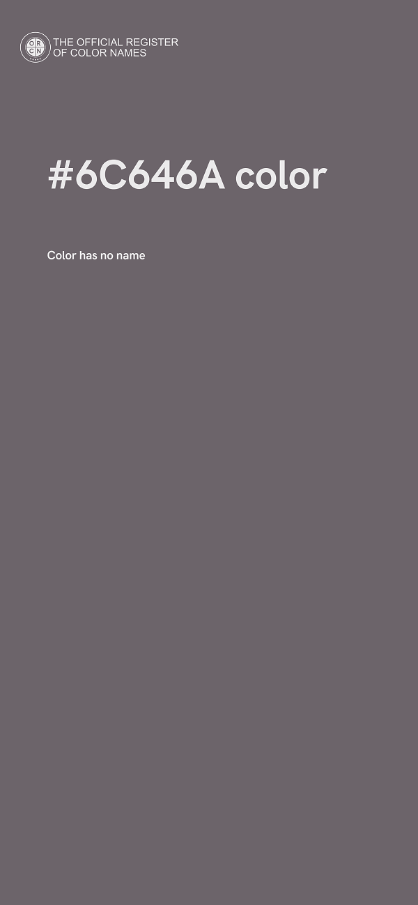 #6C646A color image