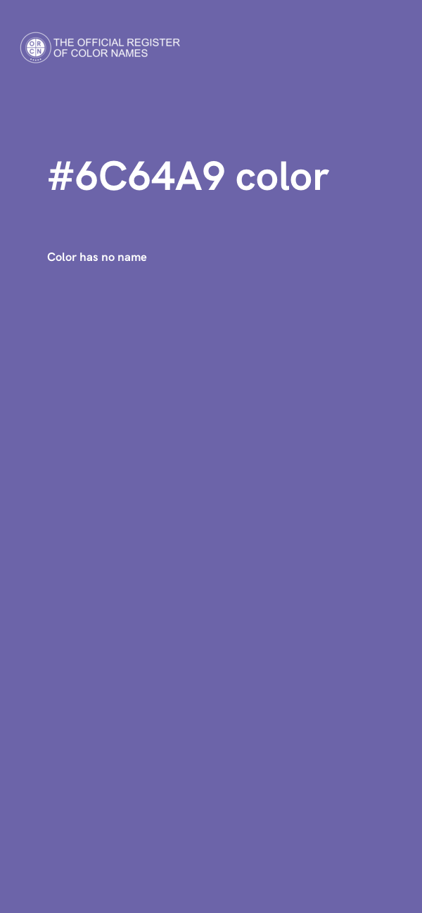 #6C64A9 color image
