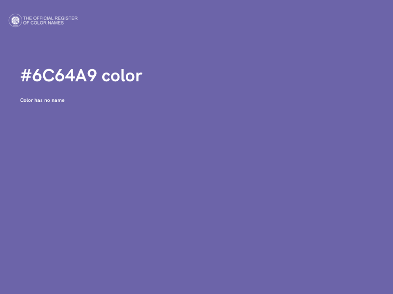 #6C64A9 color image