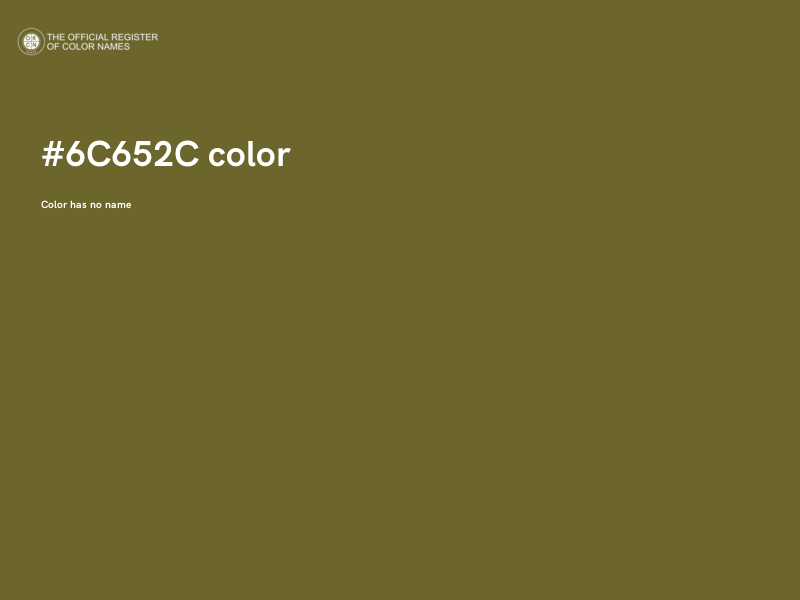 #6C652C color image