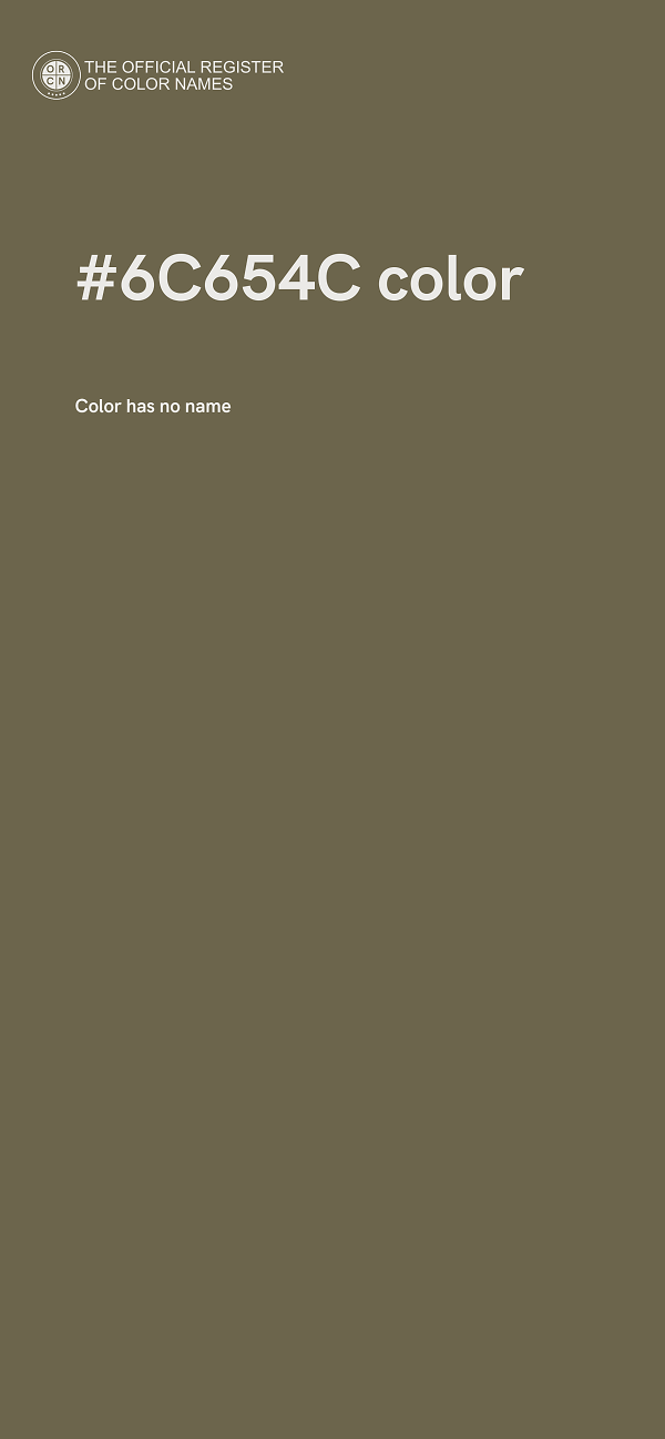 #6C654C color image