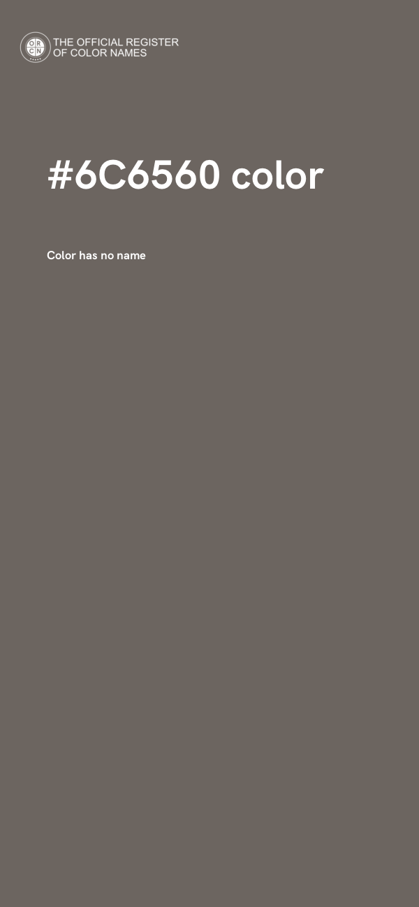 #6C6560 color image