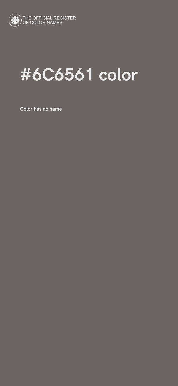 #6C6561 color image