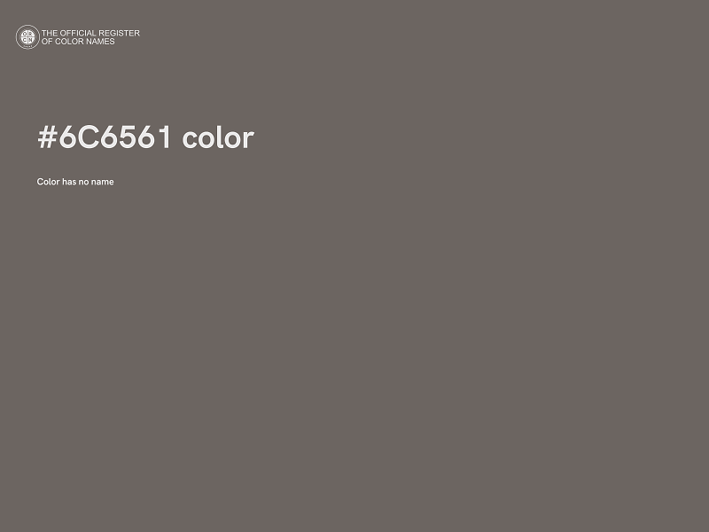 #6C6561 color image