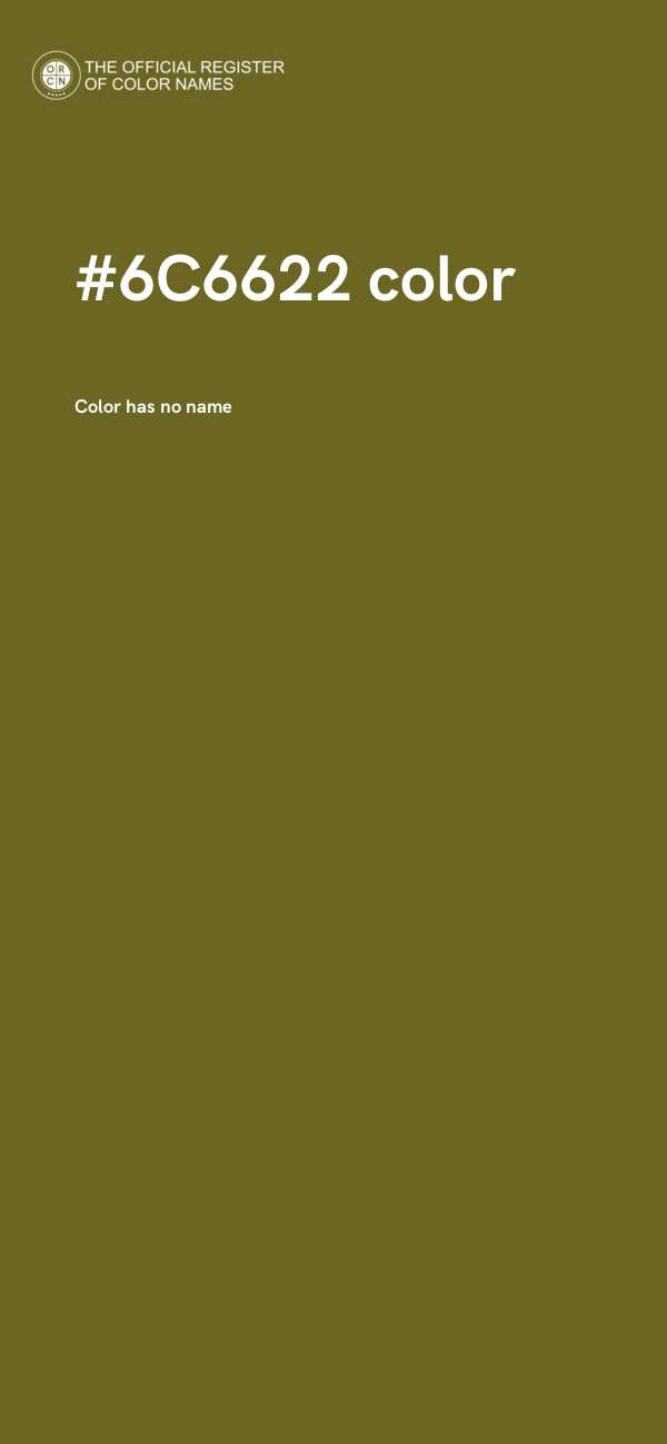 #6C6622 color image