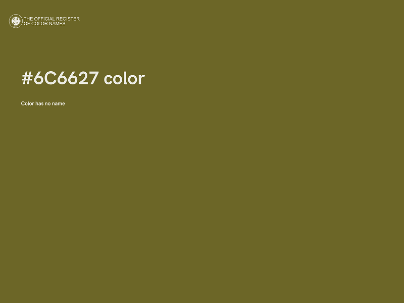 #6C6627 color image
