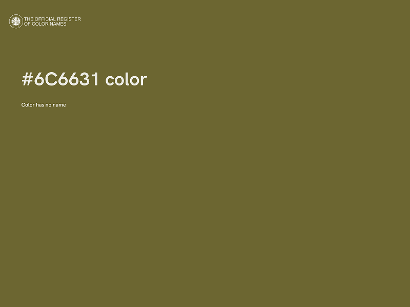 #6C6631 color image