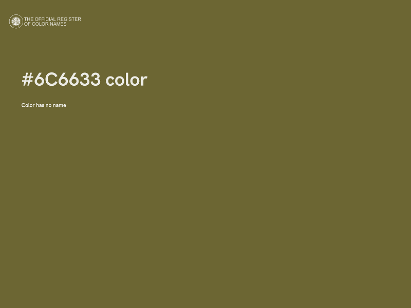 #6C6633 color image