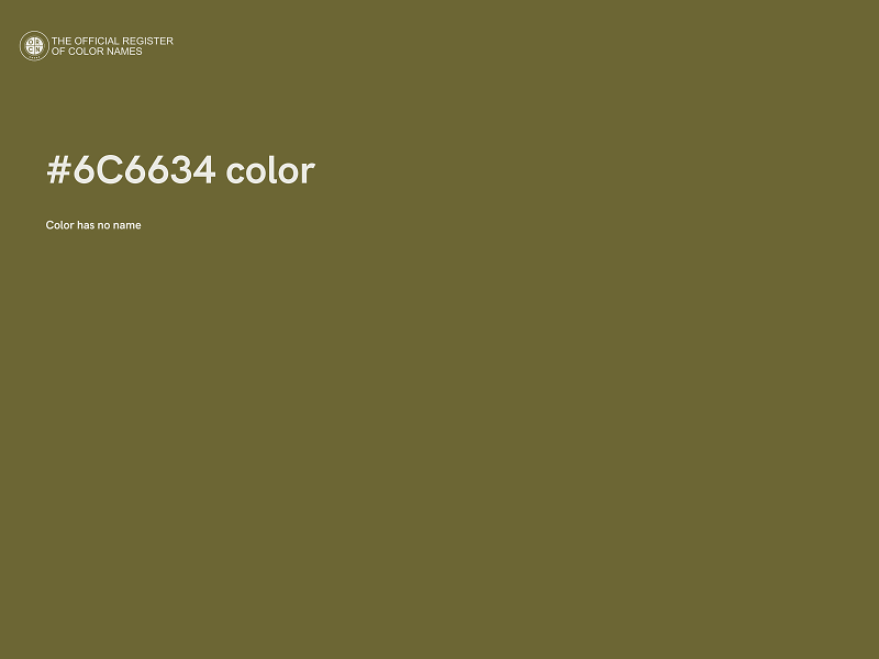 #6C6634 color image