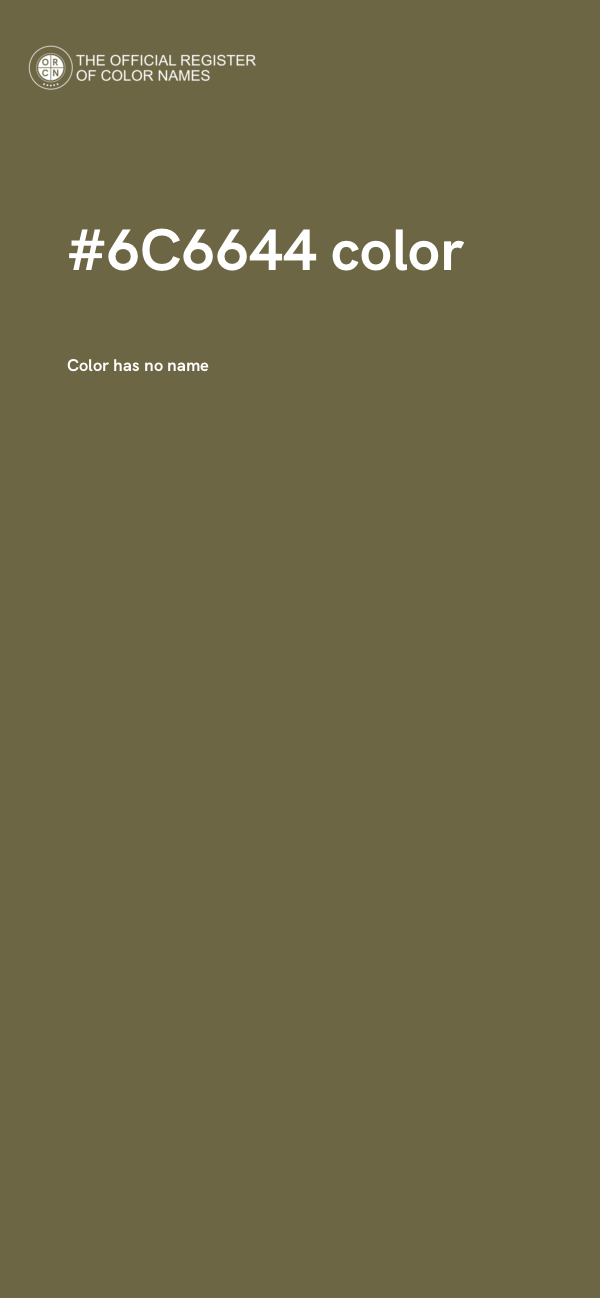 #6C6644 color image