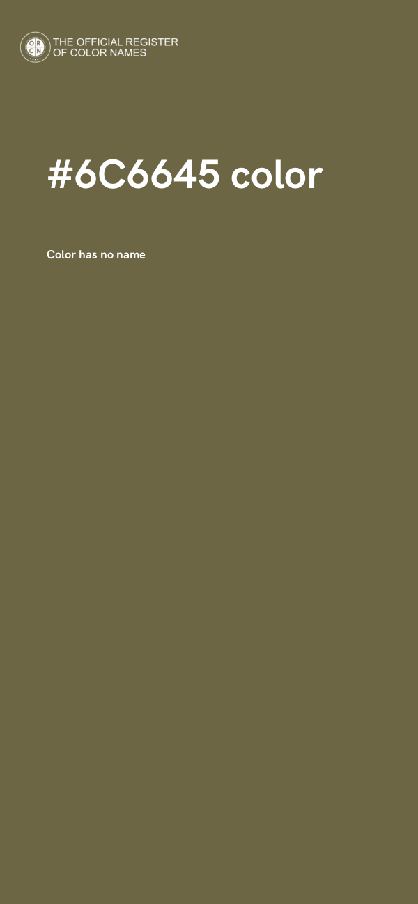 #6C6645 color image
