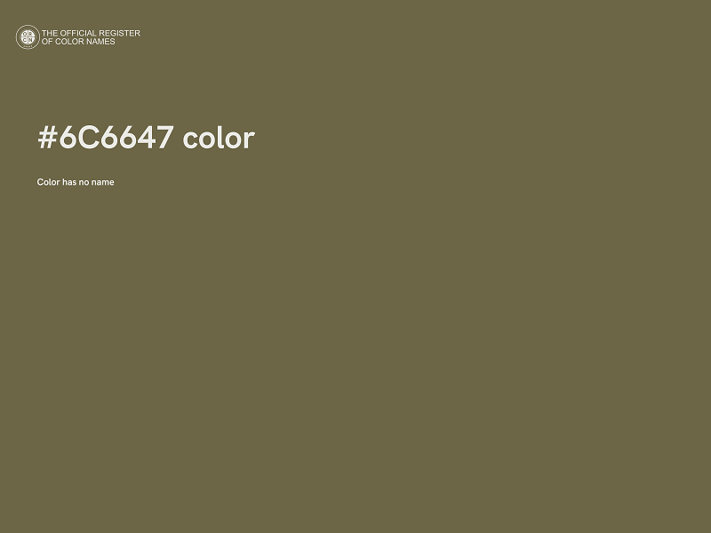 #6C6647 color image