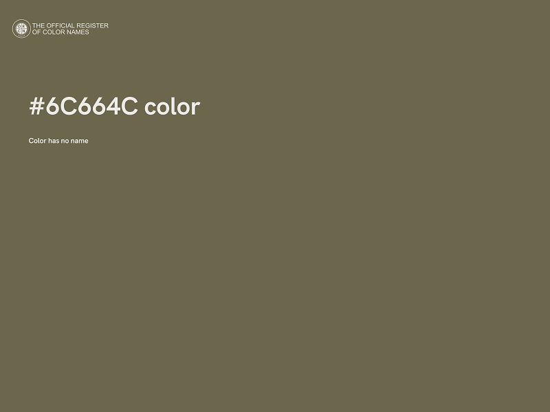 #6C664C color image