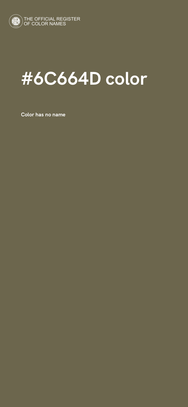 #6C664D color image