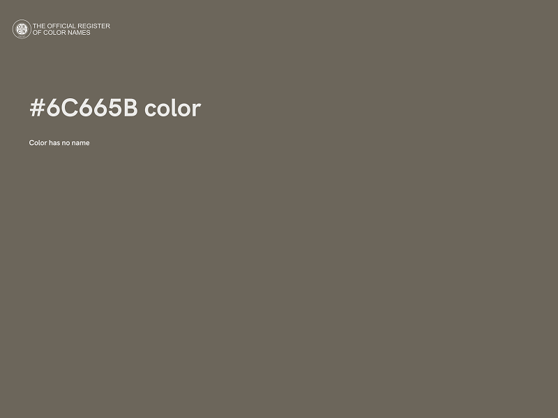 #6C665B color image