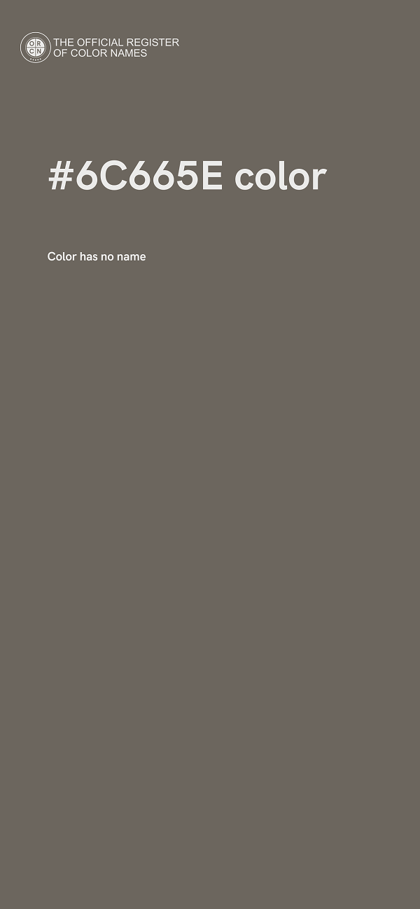 #6C665E color image