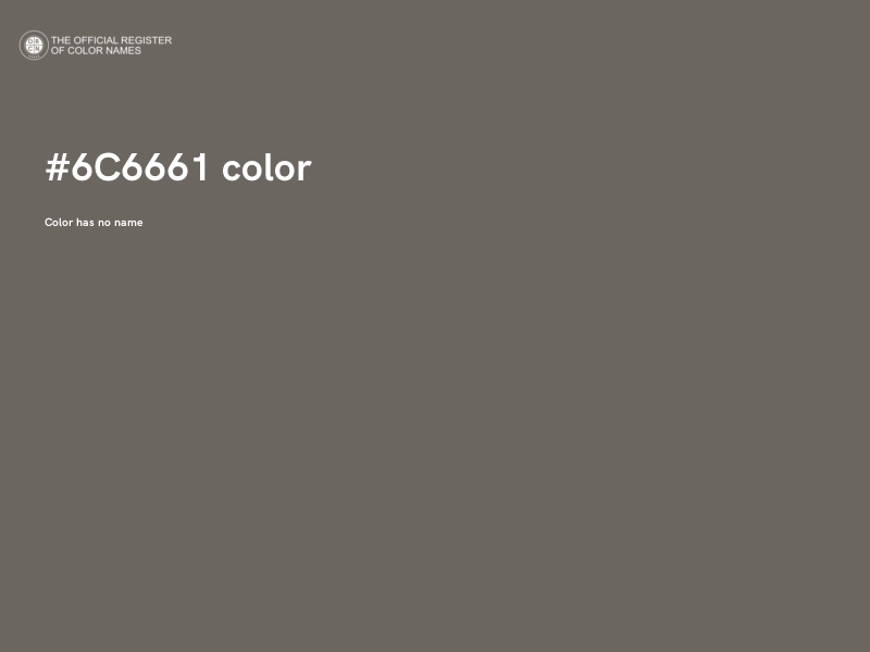 #6C6661 color image