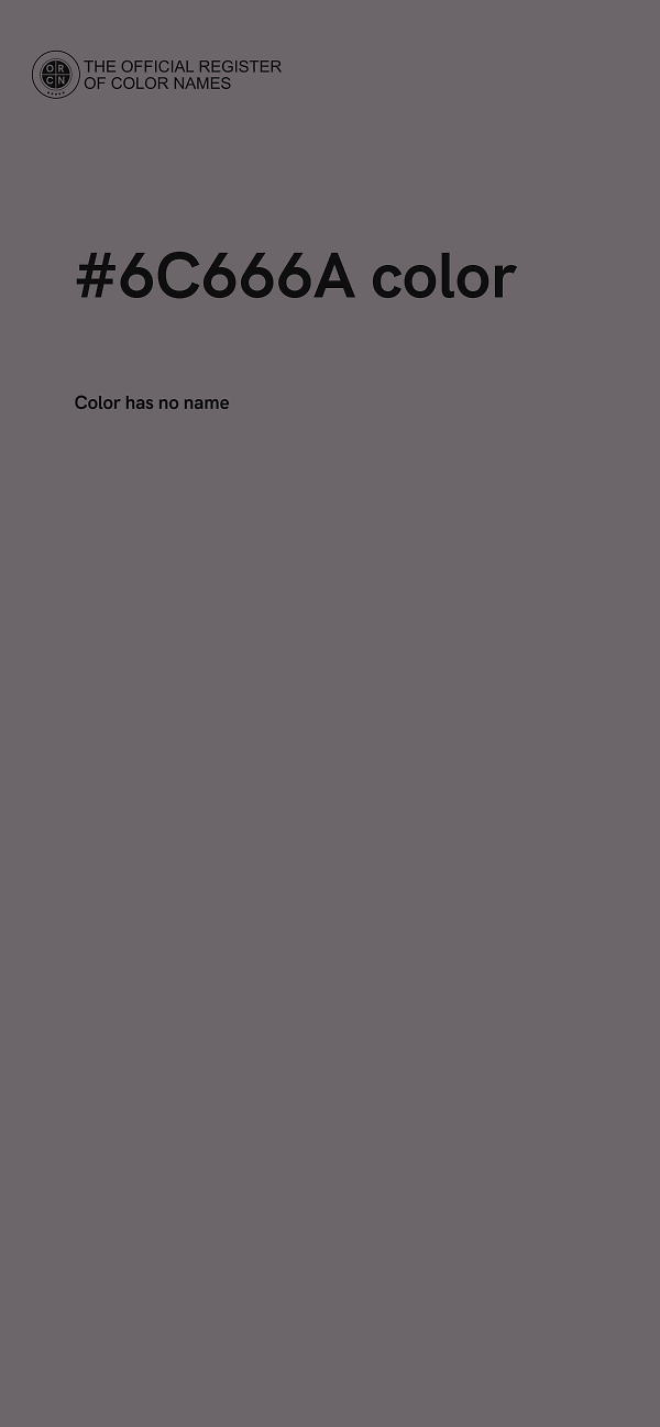 #6C666A color image