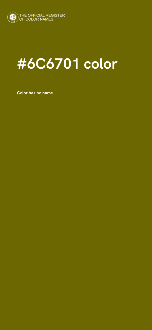 #6C6701 color image