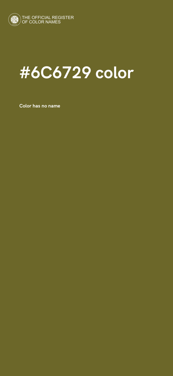 #6C6729 color image