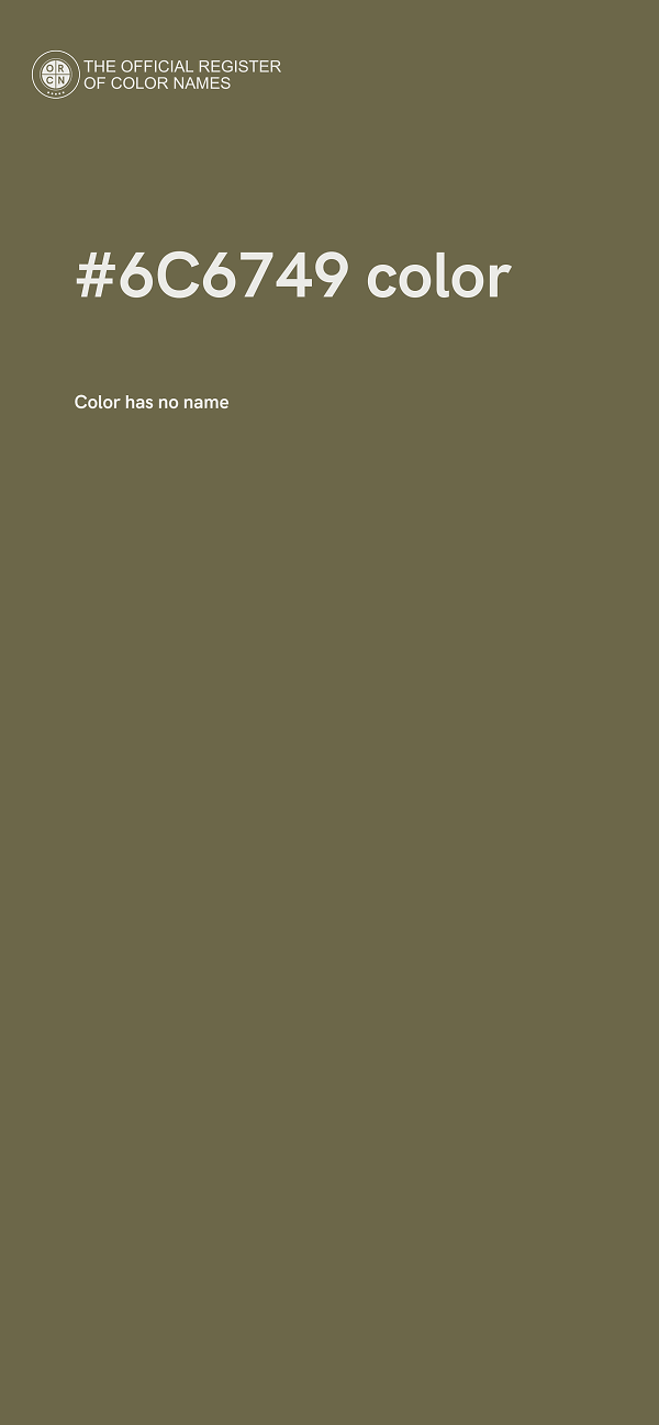 #6C6749 color image